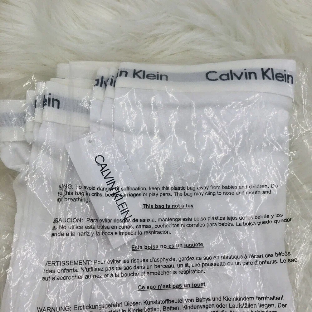 Calvin Klein Men White Cotton Stretch Boxer Briefs 7 Piece Multipack Size XL NWT